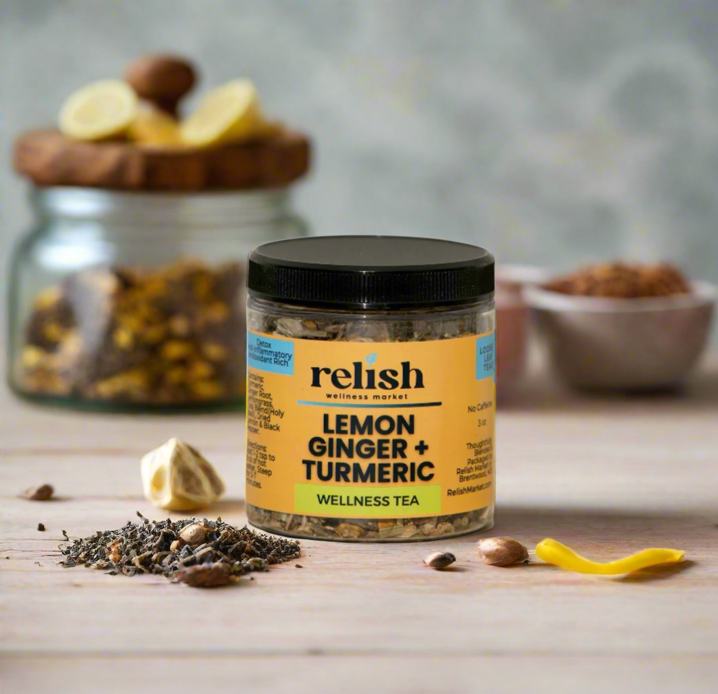 Lemon Ginger Turmeric Tea Jar