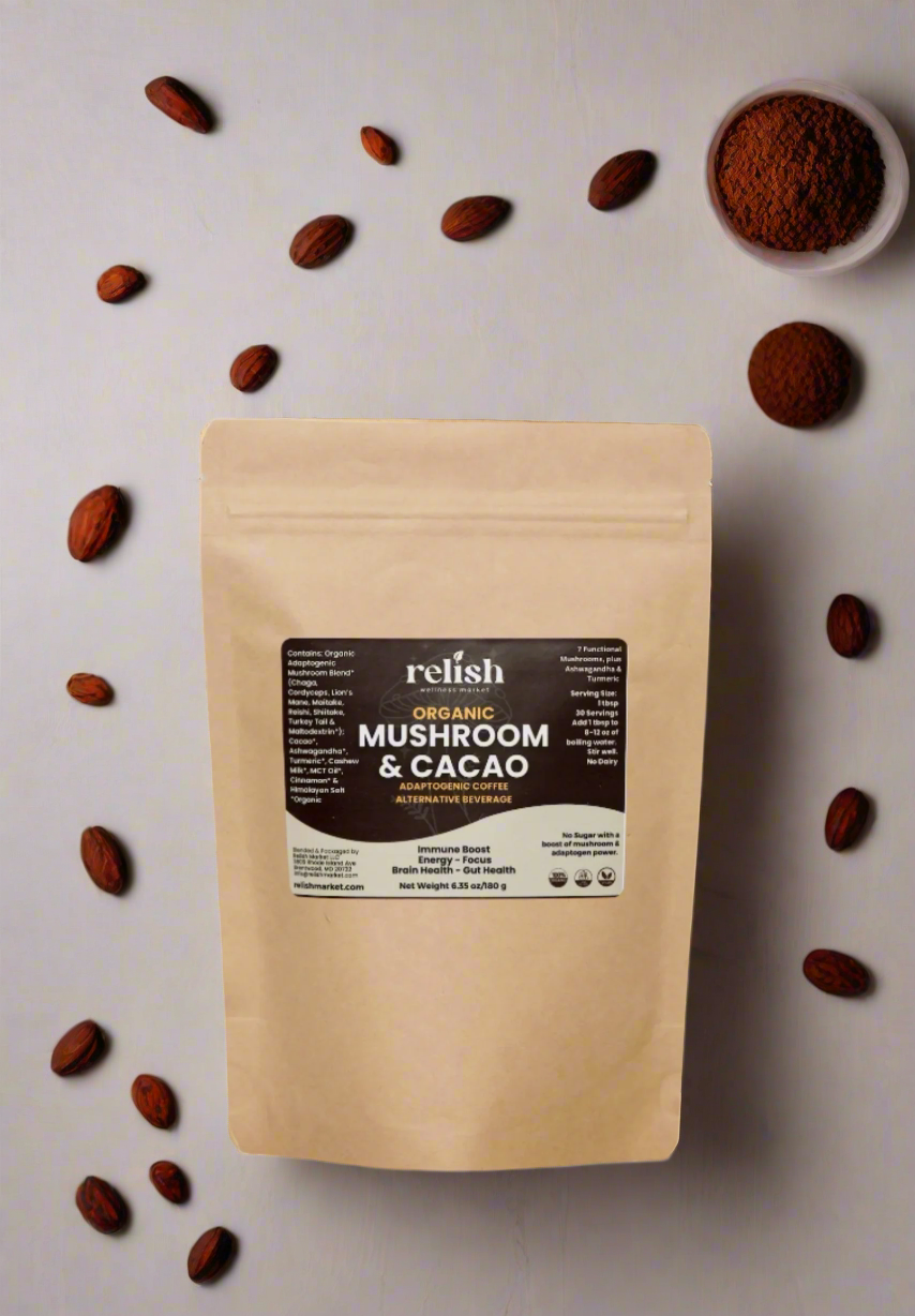 Mushroom and Cacao Blend - Adaptogen Coffee Alternative