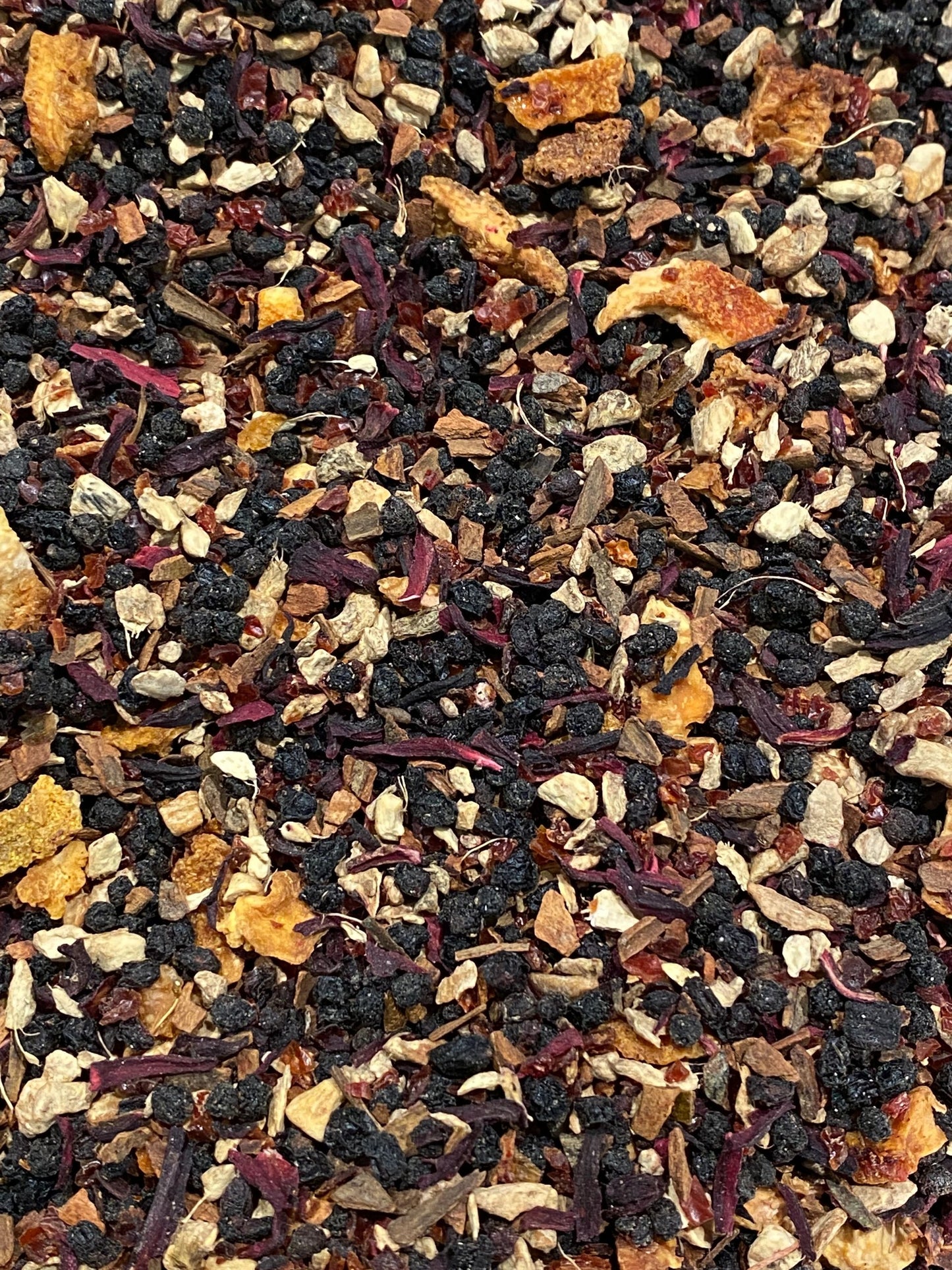 Relish Market elderberry hue loose leaf tea unpackaged