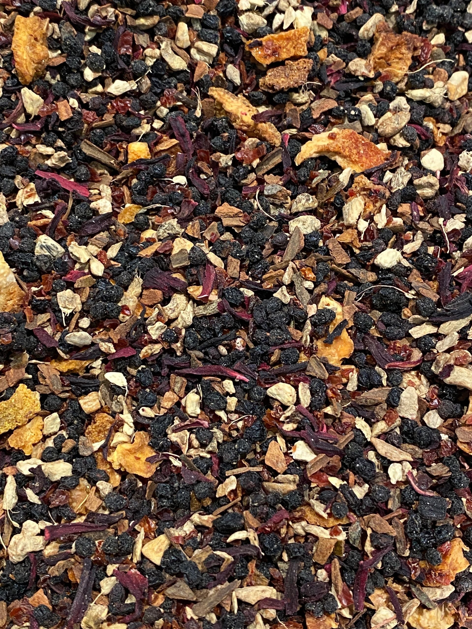 Relish Market elderberry hue loose leaf tea unpackaged