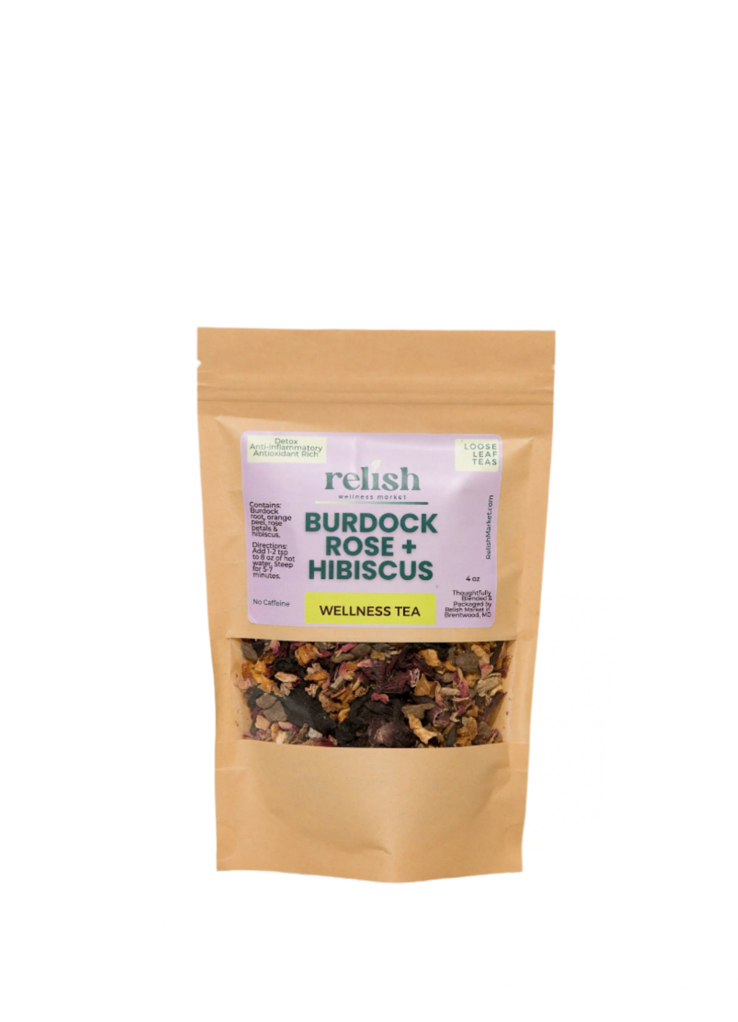 Burdock Rose Hibiscus Tea