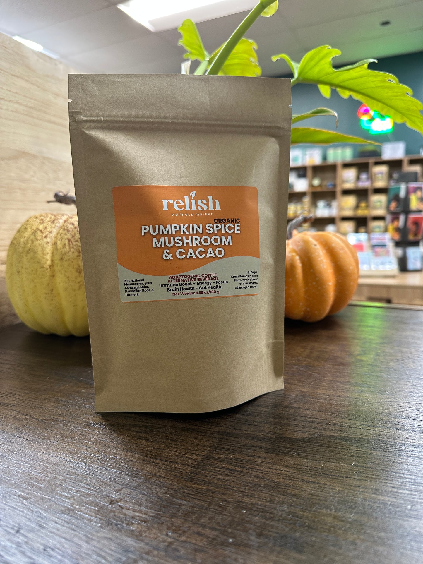 Pumpkin Spice Mushroom and Cacao Blend - Adaptogen Coffee Alternative