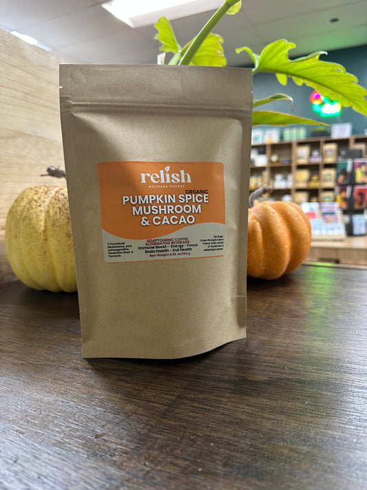 Pumpkin Spice Mushroom and Cacao Blend - Adaptogen Coffee Alternative