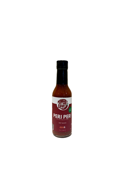 Peri Peri sauce bottle on a white background