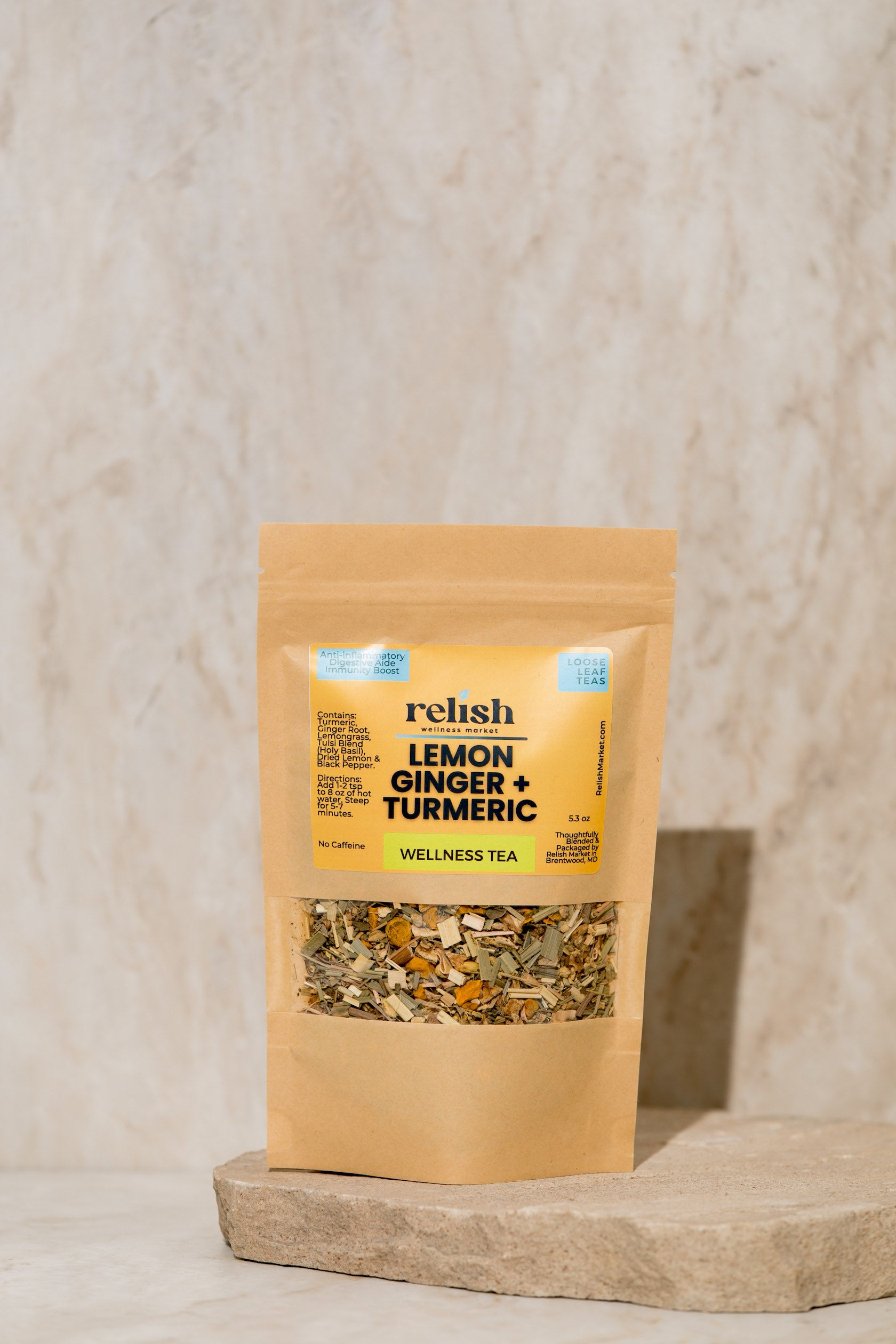 Lemon Ginger & Turmeric Wellness Tea – Relish Market