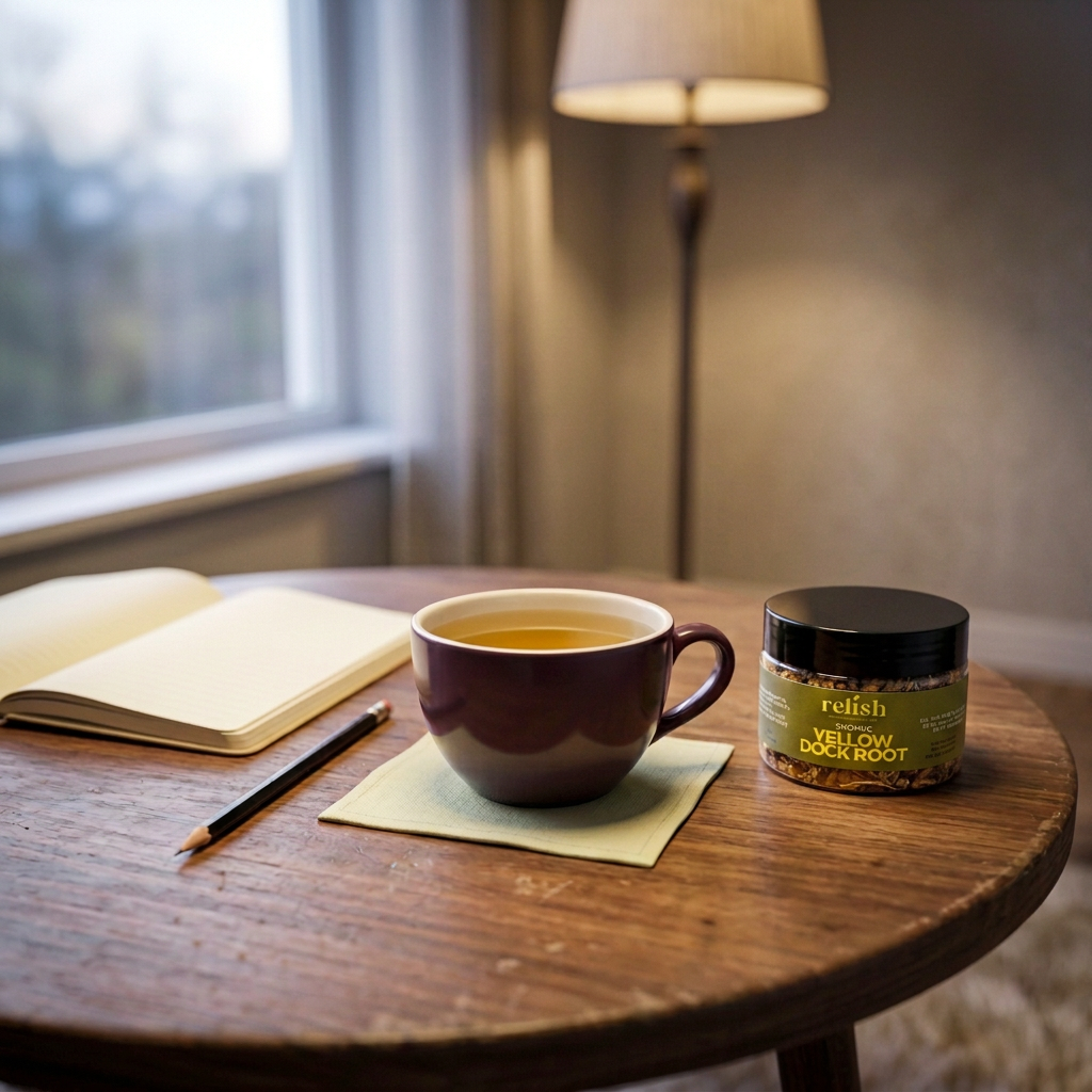 Yellow Dock Root tea-and-journal image
