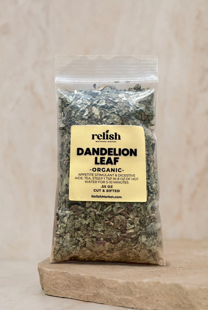 Dandelion Leaf on the Main Image Template with a clear zip top