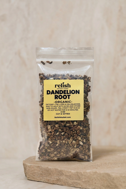 Dandelion Root on the Main Image Template with a clear zip top